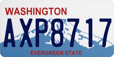 WA license plate AXP8717