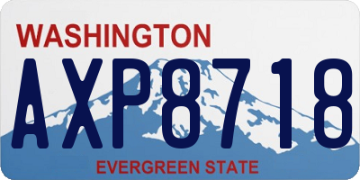 WA license plate AXP8718