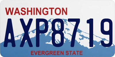 WA license plate AXP8719