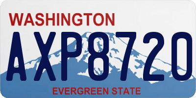 WA license plate AXP8720