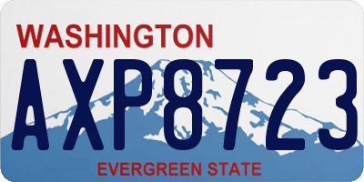WA license plate AXP8723