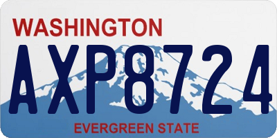 WA license plate AXP8724