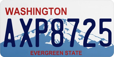 WA license plate AXP8725