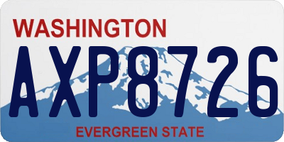WA license plate AXP8726