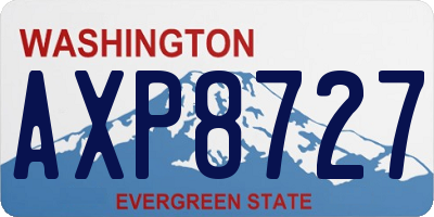 WA license plate AXP8727