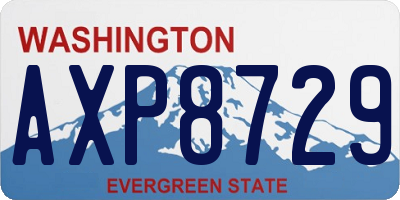 WA license plate AXP8729