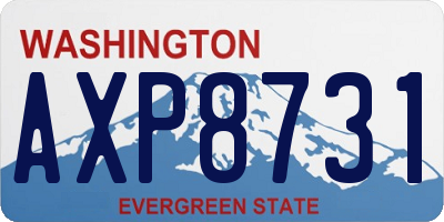 WA license plate AXP8731