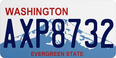 WA license plate AXP8732