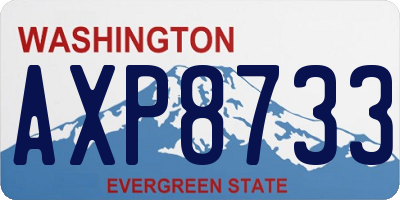 WA license plate AXP8733