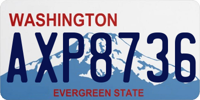 WA license plate AXP8736