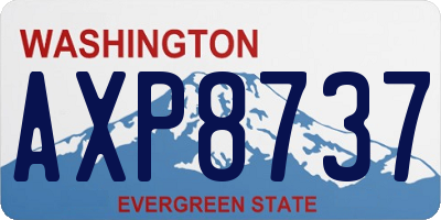 WA license plate AXP8737