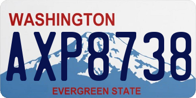 WA license plate AXP8738