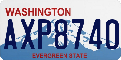 WA license plate AXP8740