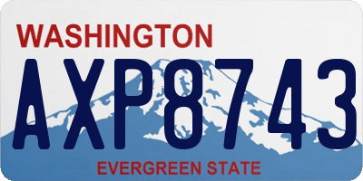 WA license plate AXP8743