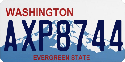 WA license plate AXP8744