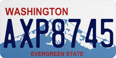 WA license plate AXP8745