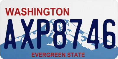 WA license plate AXP8746