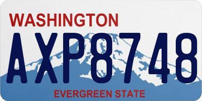 WA license plate AXP8748