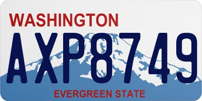 WA license plate AXP8749