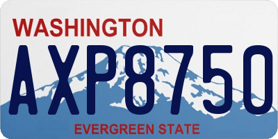 WA license plate AXP8750