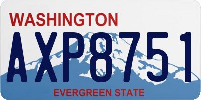 WA license plate AXP8751