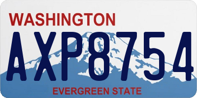 WA license plate AXP8754