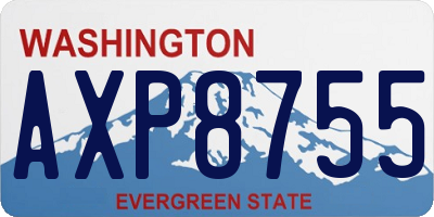WA license plate AXP8755