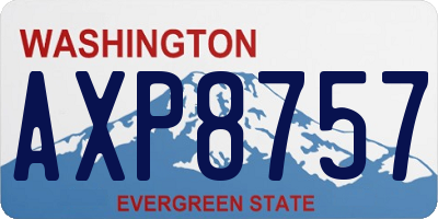 WA license plate AXP8757