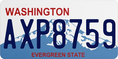 WA license plate AXP8759