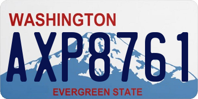 WA license plate AXP8761