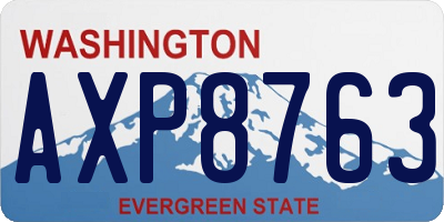 WA license plate AXP8763
