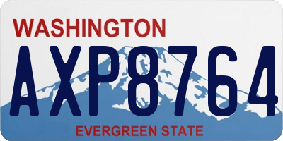 WA license plate AXP8764