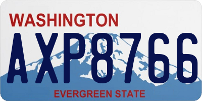 WA license plate AXP8766