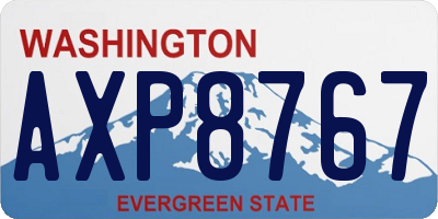 WA license plate AXP8767