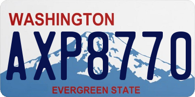 WA license plate AXP8770
