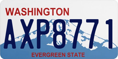 WA license plate AXP8771