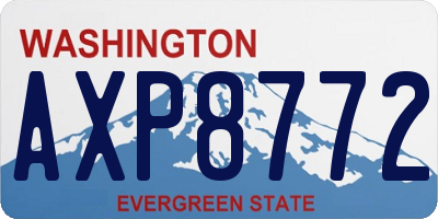 WA license plate AXP8772