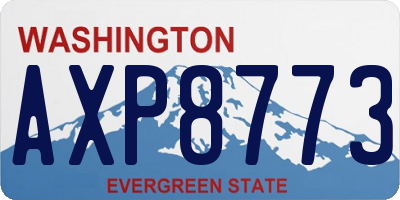 WA license plate AXP8773