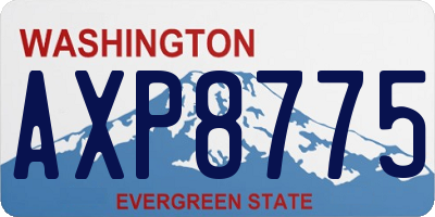 WA license plate AXP8775