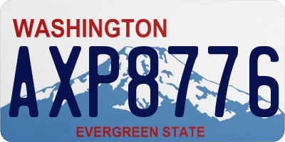 WA license plate AXP8776