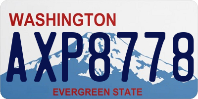 WA license plate AXP8778