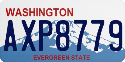 WA license plate AXP8779