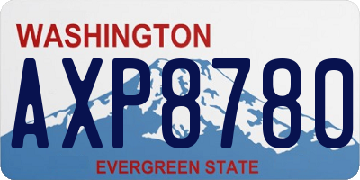 WA license plate AXP8780