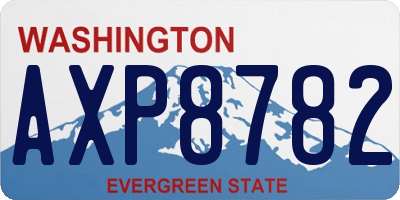 WA license plate AXP8782