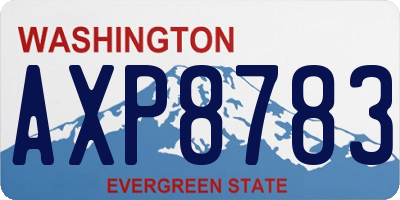 WA license plate AXP8783