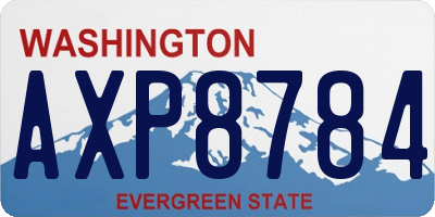 WA license plate AXP8784
