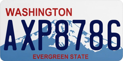 WA license plate AXP8786