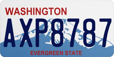 WA license plate AXP8787