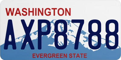 WA license plate AXP8788