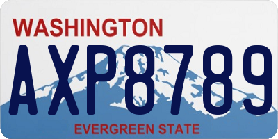 WA license plate AXP8789